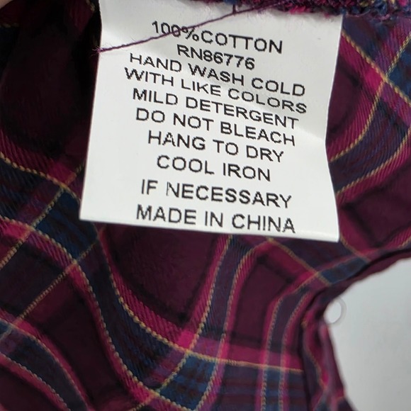 209 West 138 Cherry Plaid V Neck Short Sleeve Midi Dress Size M - Picture 6 of 7